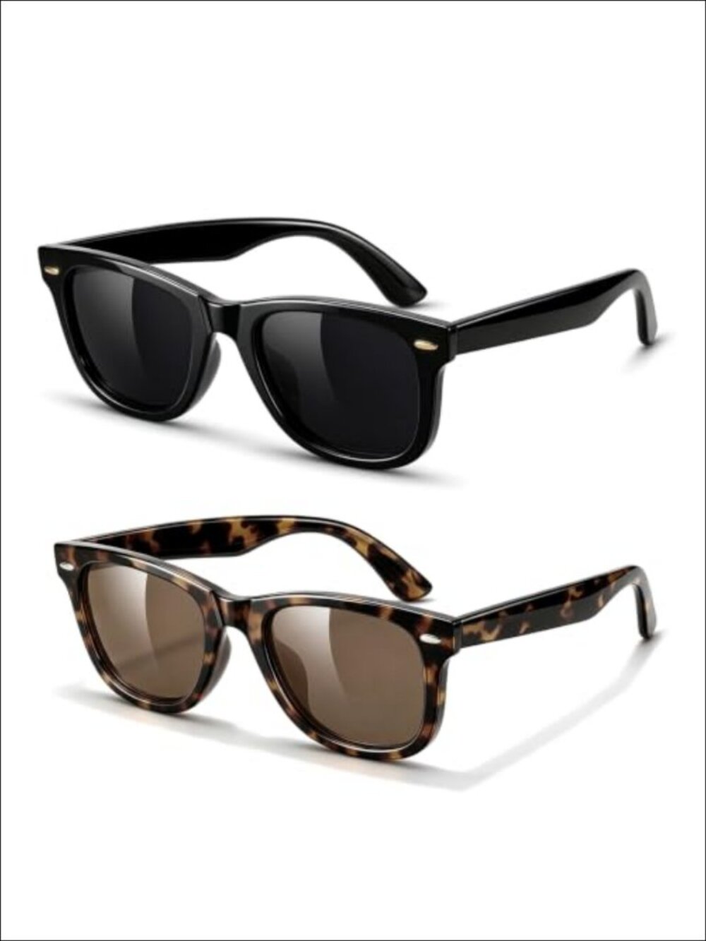 FIMILU 2-Pack Women's Polarized Sunglasses UV400 Square Driving